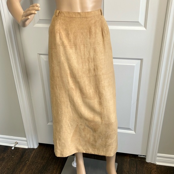 Vtg | Miss Alliage | Gold tone maxi skirt - Picture 1 of 7